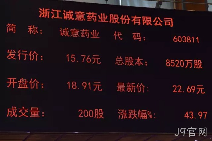 J9官网成功上市
